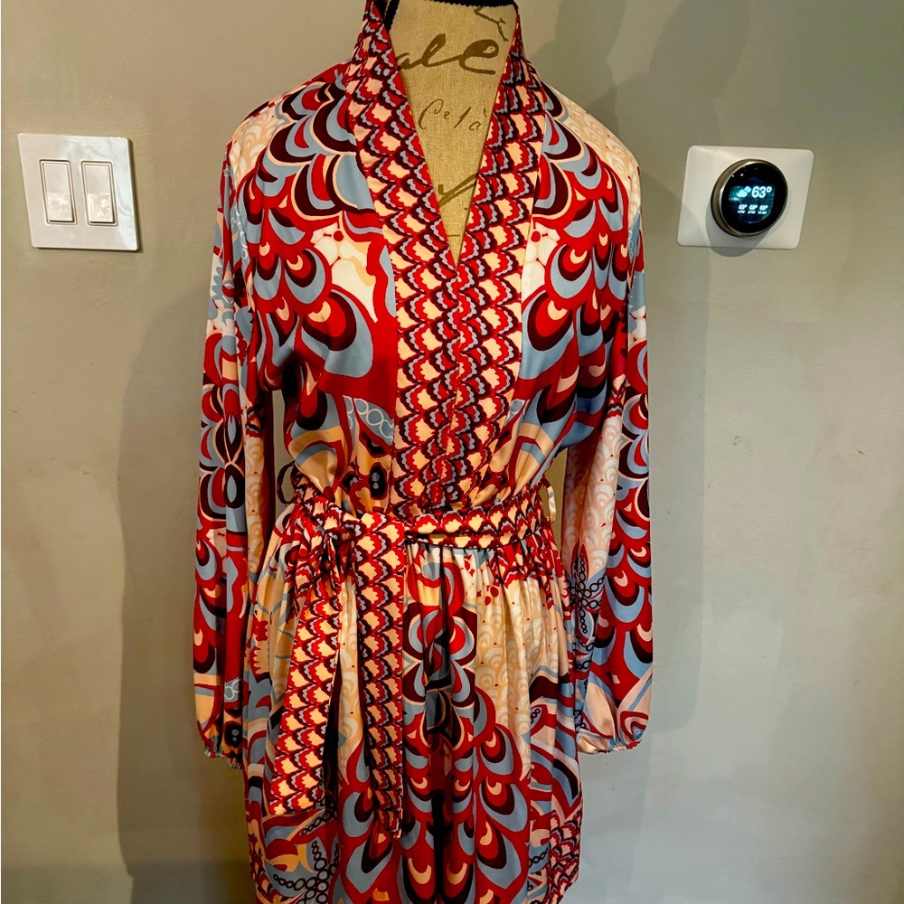 SHEIN dress with belt.
